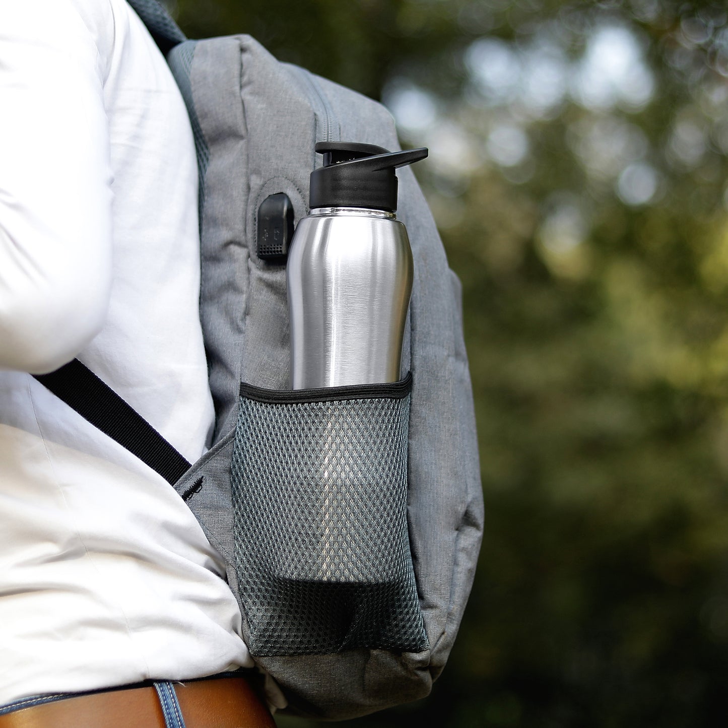 Bistro SS Water Bottle with Sipper Cap