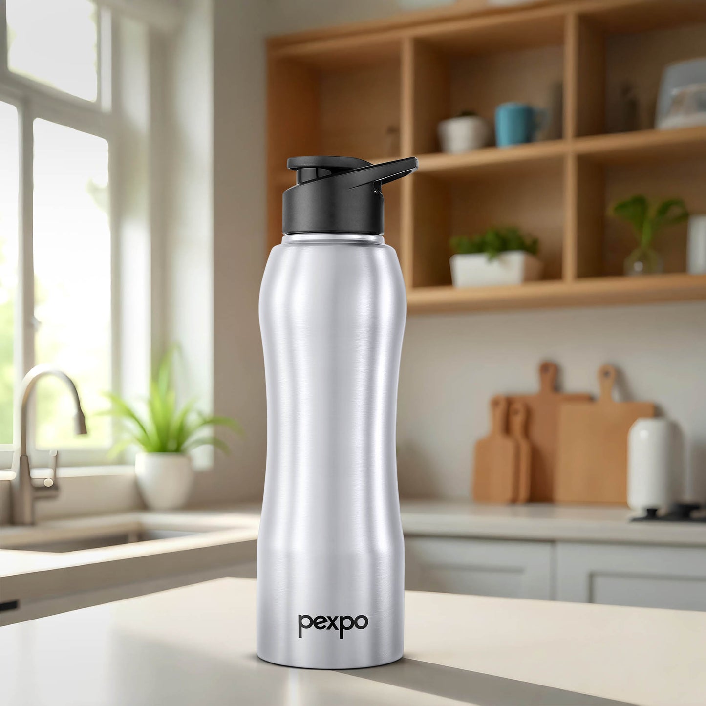 Bistro SS Water Bottle with Sipper Cap