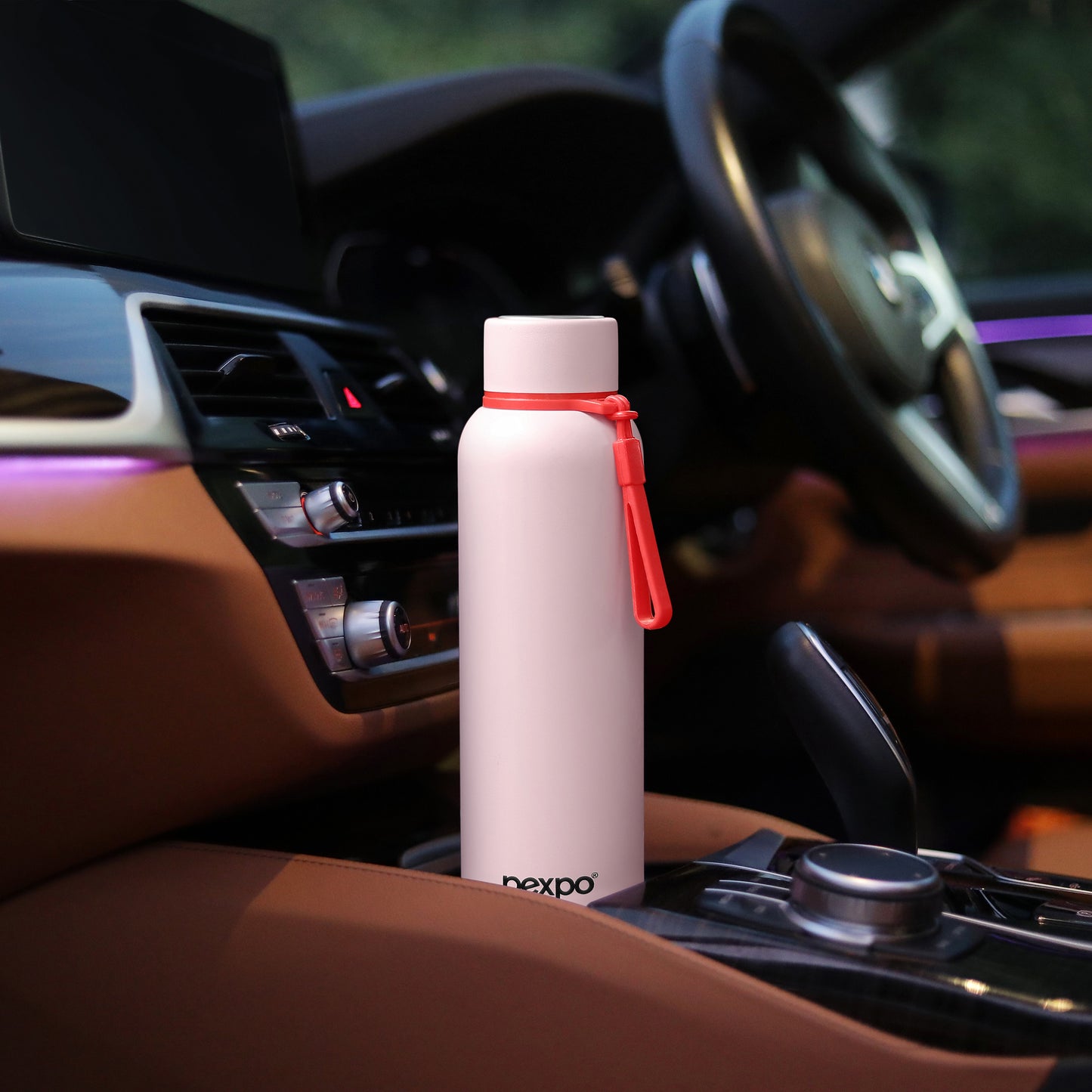 Pexpo Bravo Thermo Steel Bottle | Tri-Ply Vacuum Insulated Hot & Cold Flask - Pastel Edition