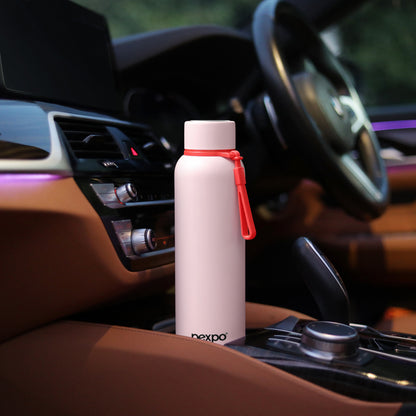 Pexpo Bravo Thermo Steel Bottle | Tri-Ply Vacuum Insulated Hot & Cold Flask - Pastel Edition