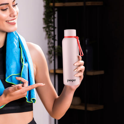 Pexpo Bravo Thermo Steel Bottle | Tri-Ply Vacuum Insulated Hot & Cold Flask - Pastel Edition