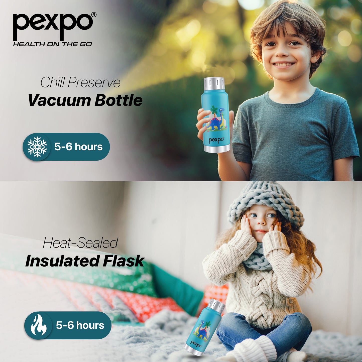 Cameo Dino Art Hot & Cold Water Bottle