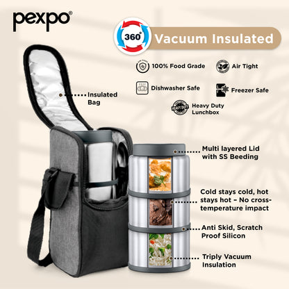 Extreme Double Wall Vacuum Insulated Stainless Steel Lunch Box