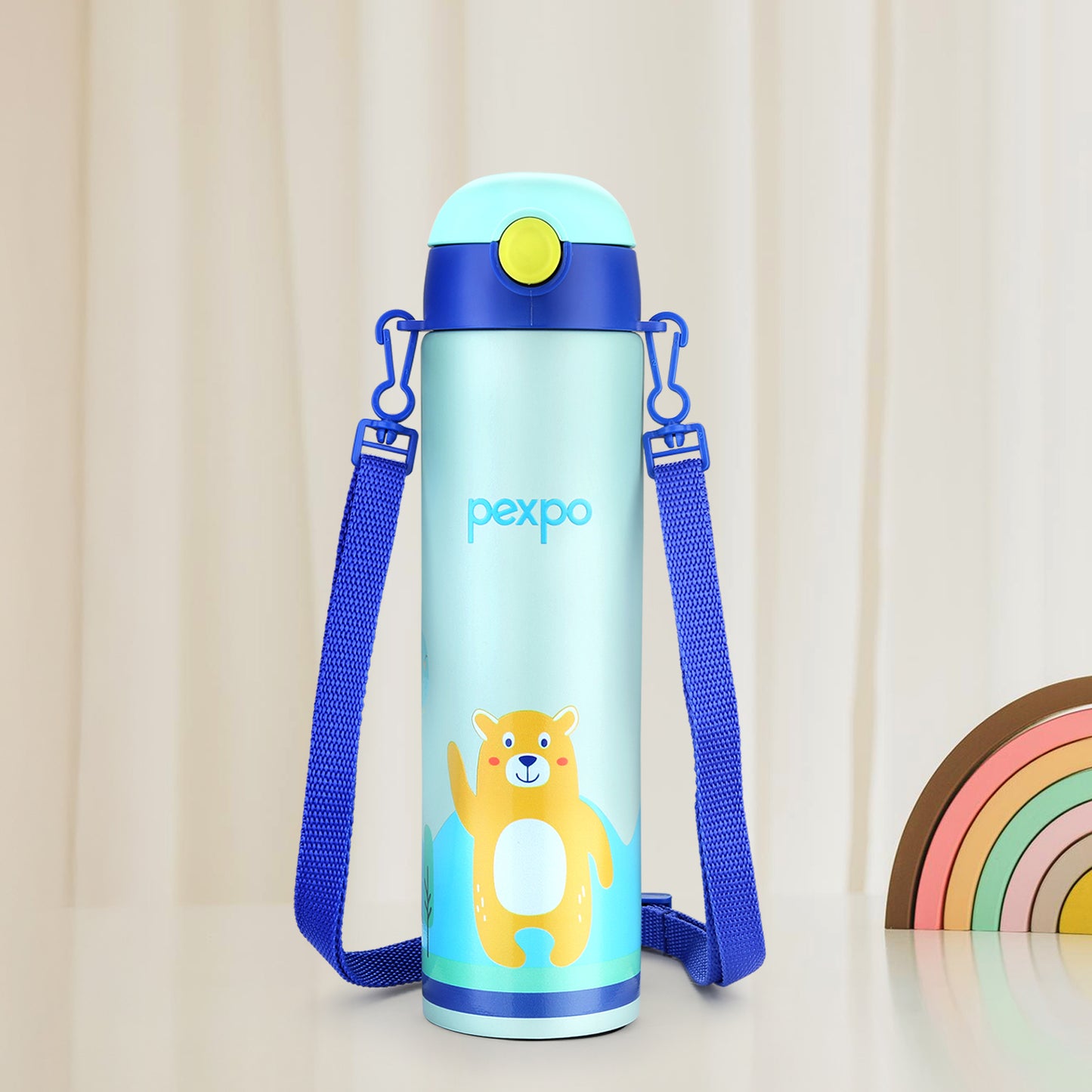 Pexpo Pixy Art Stainless Steel Bottle | Tri-Ply Vacuum Insulated Hot & Cold Flask | For Kids