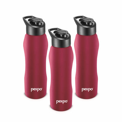 PEXPO Bistro- Wide Mouth & Leak-Proof Stainless Steel Water Bottle with Sipper Cap