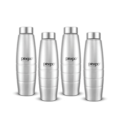 PEXPO Duro- Wide Mouth & Leak-Proof Stainless Steel Water Bottle with Steel Cap