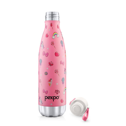 Pexpo Espresso- Stainless Steel 24 Hrs Hot & Cold Vacuum Insulated with Candy Design, | Eco-Friendly, Durable, ISI Certified
