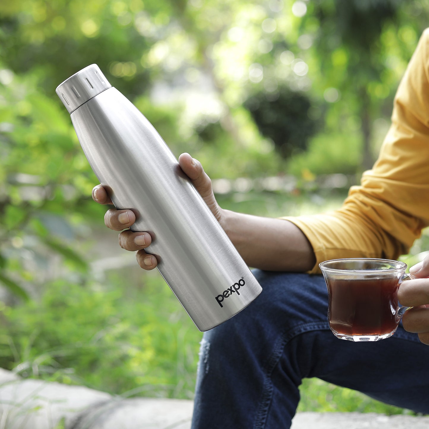 Pexpo Euro- Stainless Steel Vacuum Insulated Leak Proof Bottle | 24/7 Hot & Cold |