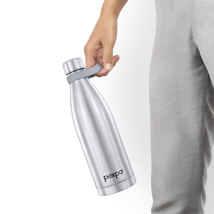 Pexpo Evok - Stainless Steel Vacuum Insulated Leak Proof Water Bottle | 24/7 Hot & Cold | ISI Certified