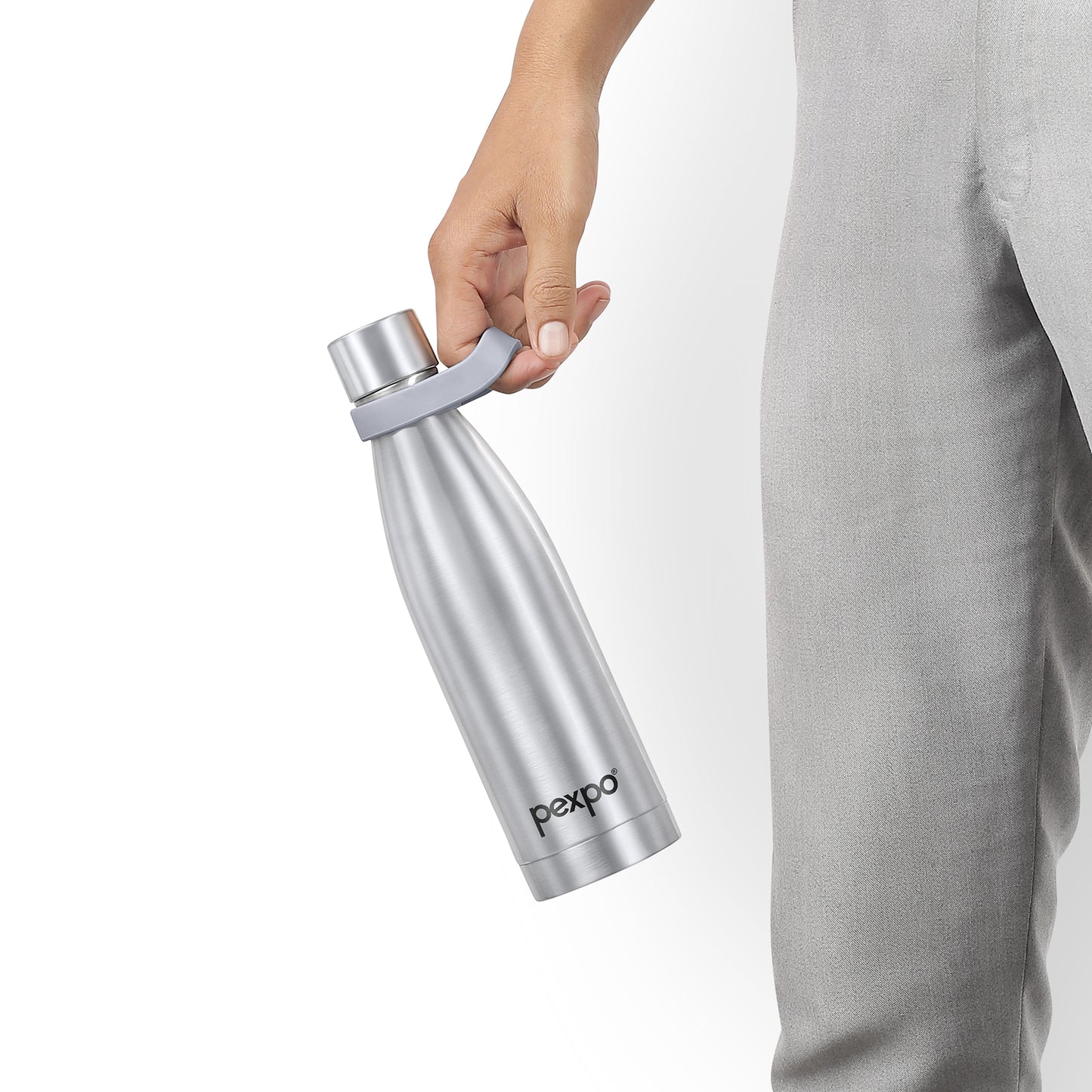 Pexpo Evok - Stainless Steel Vacuum Insulated Leak Proof Water Bottle | 24/7 Hot & Cold | ISI Certified