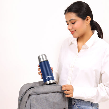 Pexpo Flamingo Thermo Steel Flask | Tri-Ply Vacuum Insulated Hot & Cold Bottle | Leakproof