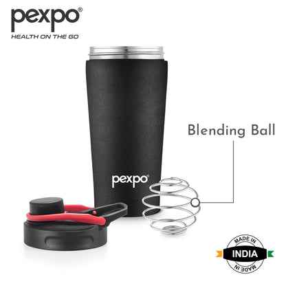 Kayo - Strong-Grip Gym Shaker Stainless Steel Bottle With Mixing Shaker Ball