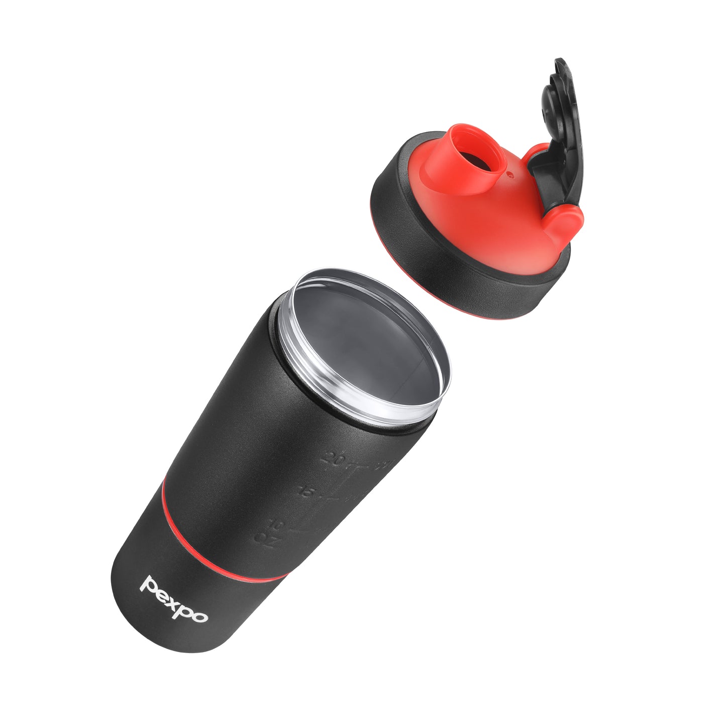 Kinetic Stainless Steel Shaker with extra Compartment