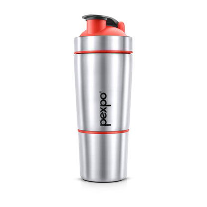 Kinetic Stainless Steel Shaker with extra Compartment
