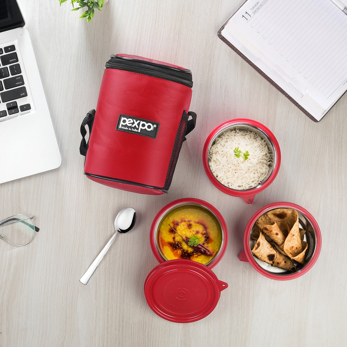 Pexpo Steel Micro Pro-  Stainless Steel Micro Safe Office Lunch Box
