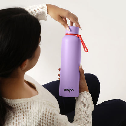 Pexpo Bravo Thermo Steel Bottle | Tri-Ply Vacuum Insulated Hot & Cold Flask - Pastel Edition
