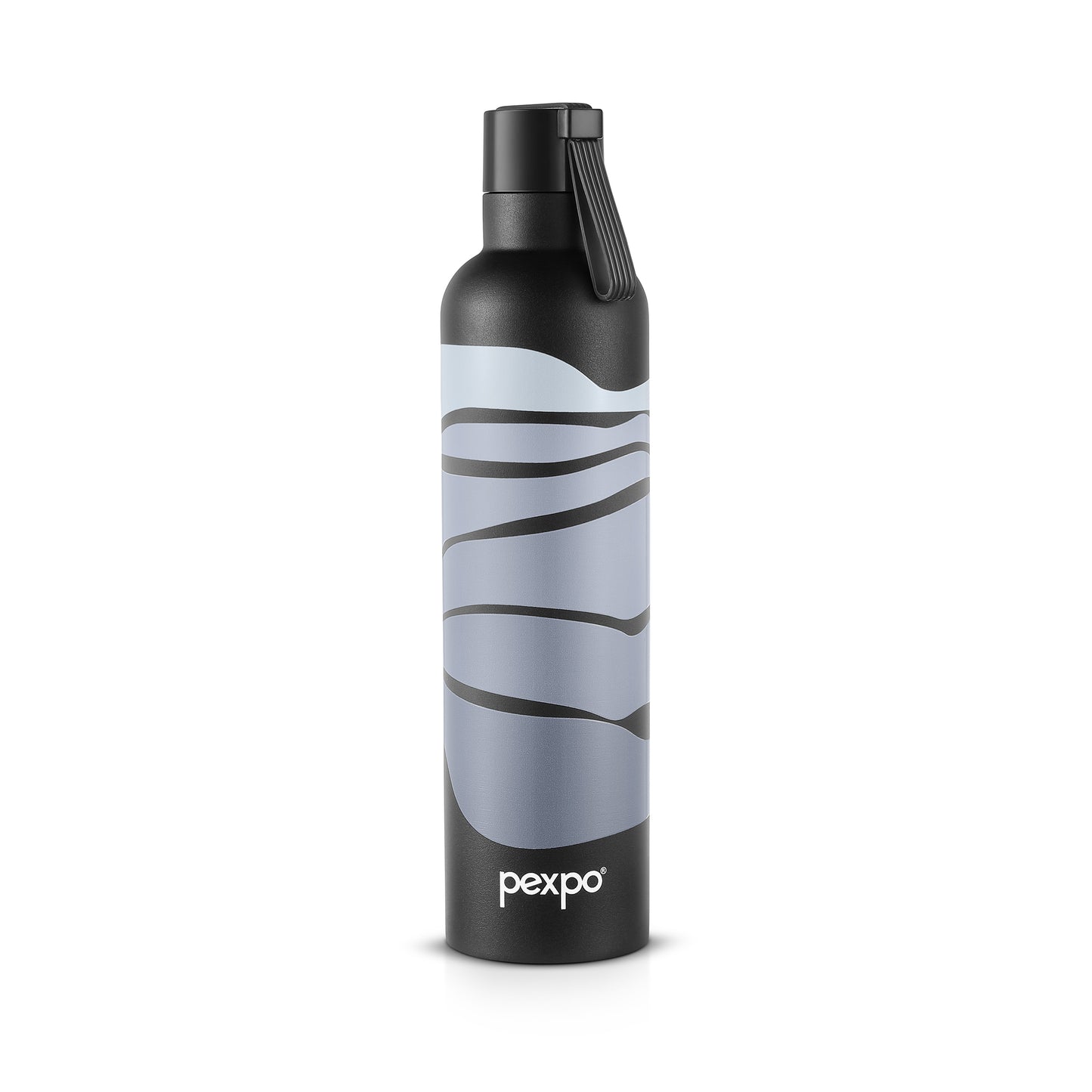 Oslo Grey Wave Print Hot & Cold Water Bottle