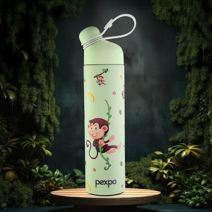 Pexpo Pico Art Stainless Steel Bottle | Tri-Ply Vacuum Insulated Hot & Cold Flask | For Kids