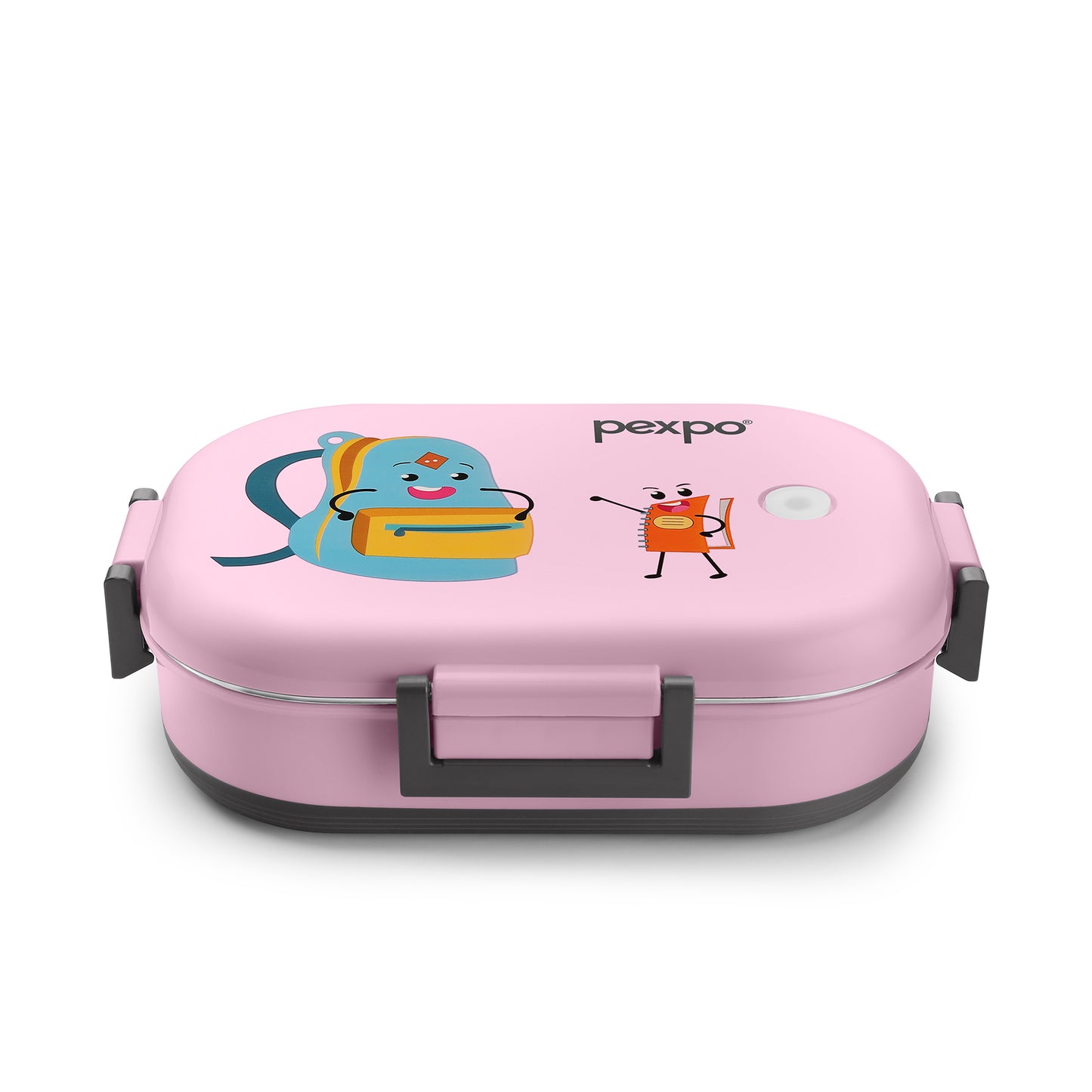 Pexpo Tango  - Stainless Steel Kids Lunch Box (School Bag Design)