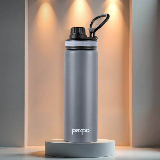 Pexpo Texas Thermo Steel Bottle | Tri-Ply Vacuum Insulated Hot & Cold Flask | For School