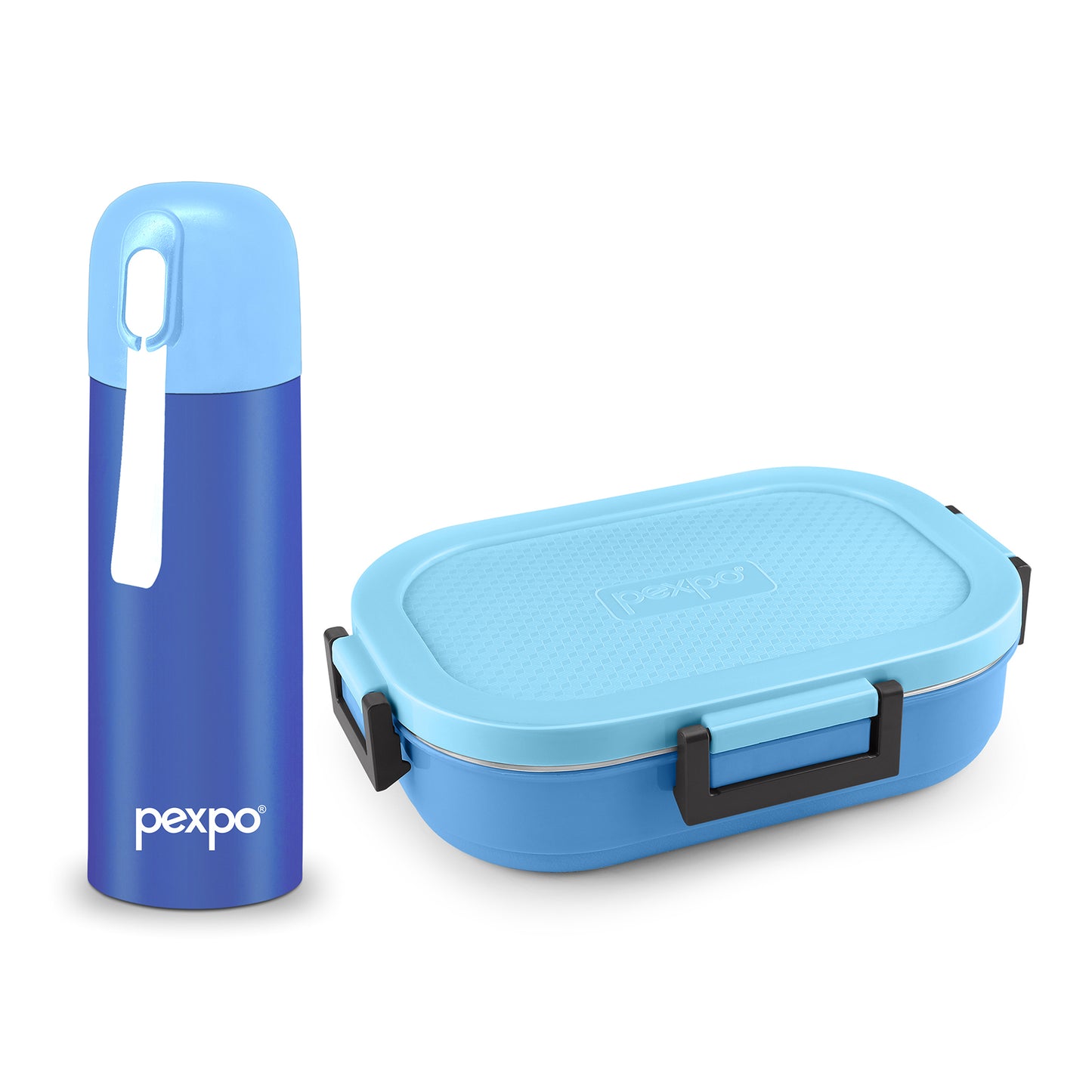 Combo- Piano Blue 425ml (Vacuum Insulated) and Tasty Bite Blue (Lunch Box)