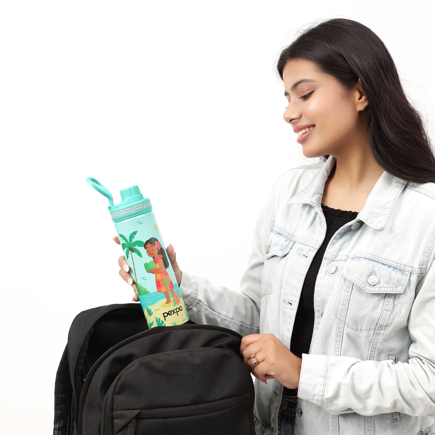 Texas Sea Green Doll Print Hot & Cold Water Bottle