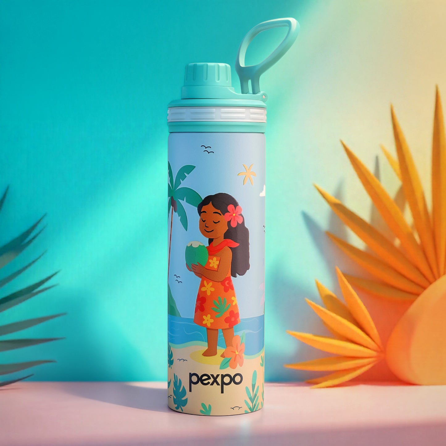 Texas Sea Green Doll Print Hot & Cold Water Bottle