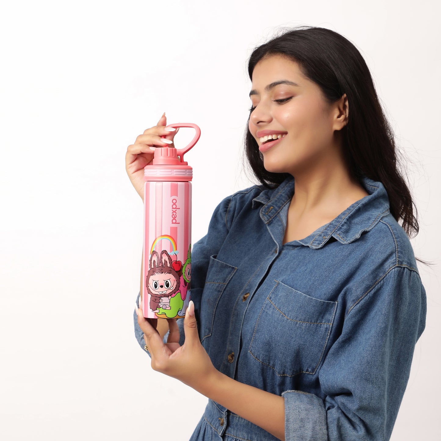 Texas Pink Doll Print Hot & Cold Water Bottle