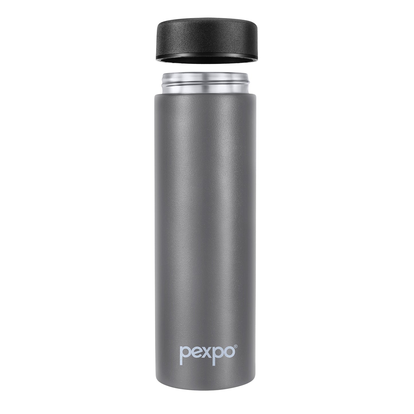 Pexpo Titanium- Stainless Steel Hot and Cold Vacuum Insulated Flask |  BPA Free & Keeps Drinks Hot/Cold for 24+ Hours