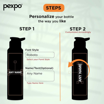 Chromo Customize Water Bottle with Dual Cap
