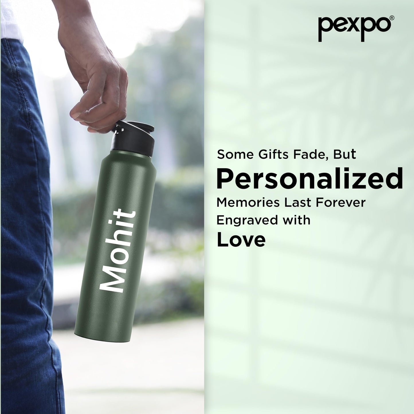 Chromo Customize Water Bottle with Dual Cap